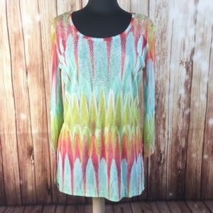 INC International Concepts Tunic Sheer Top